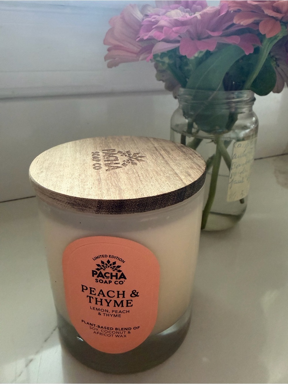 Pacha Soap Co peach 🍑  thyme Candle NEW